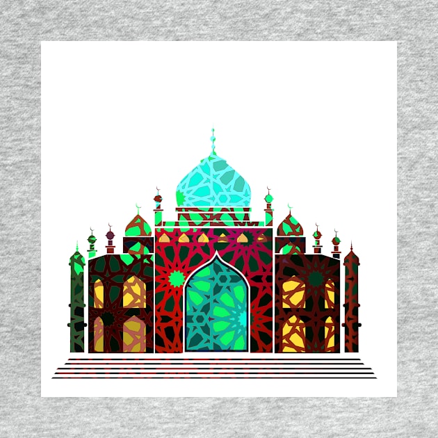 Stylized abstract mosque, a template for the design of Muslim holidays by ZamirKa